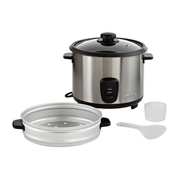 IMUSA Electric Stainless Steel Nonstick Deluxe Rice Cooker 10 Cup