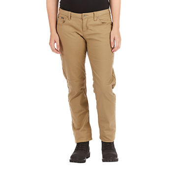 Smith's American Womens Relaxed Fit Flat Front Pant