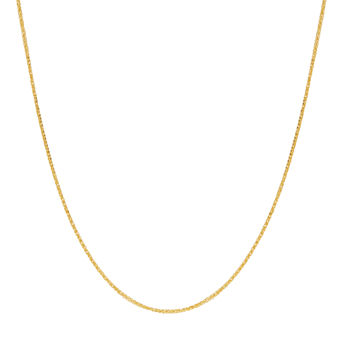 14K Gold 18 Inch Hollow Link Chain Necklace