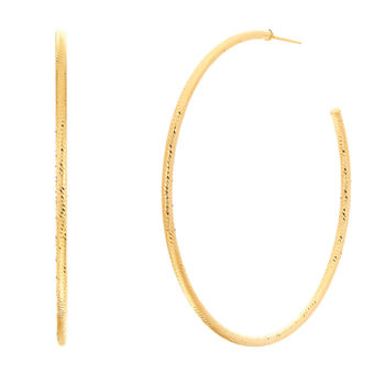 14K Gold 60mm Hoop Earrings