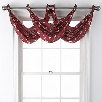 JCPenney Home Malone Leaf Grommet Top Waterfall Valance