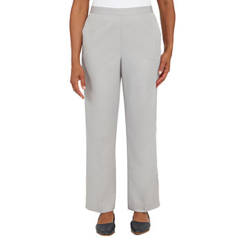 Alfred Dunner Stonehenge Womens Comfort Waistband Straight Flat Front Pant