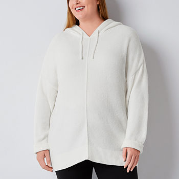 Stylus Womens Hooded Long Sleeve Pullover Sweater
