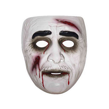 Transparent Zombie Male Mask Mens Costume Accessory