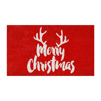 Calloway Mills Christmas Antlers Rectangular Outdoor Doormat