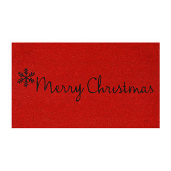 Calloway Mills Red Merry Christmas Rectangular Outdoor Doormat