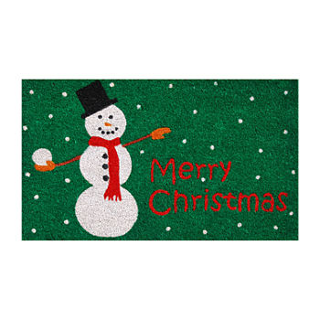 Calloway Mills Christmas Snowman Outdoor Rectangular Doormat