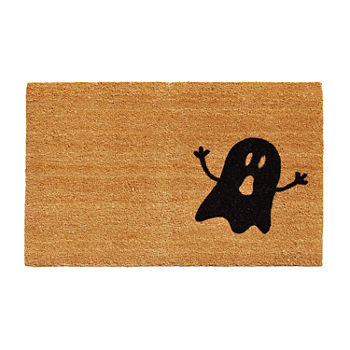 Calloway Mills Natural/Black Ghost Rectangular Outdoor Doormat