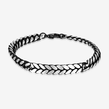 Stainless Steel 8 1/2 Inch Solid Curb Id Bracelet