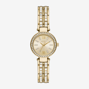 Relic By Fossil Anita Womens Crystal Accent Gold Tone Bracelet Watch Zr34627