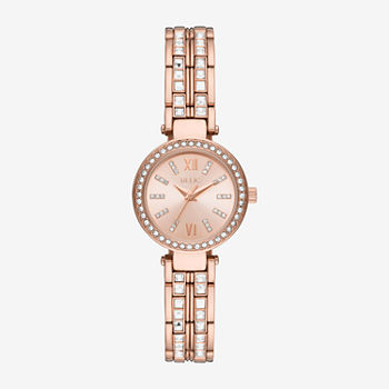 Relic By Fossil Anita Womens Crystal Accent Rose Goldtone Bracelet Watch Zr34628