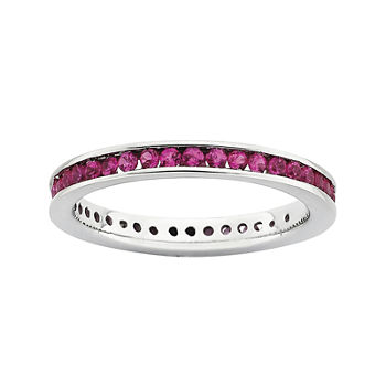 Personally Stackable Lab-Created Ruby Eternity Ring