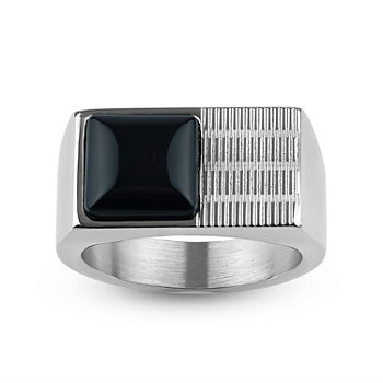 12MM Black Onyx Stainless Steel Band