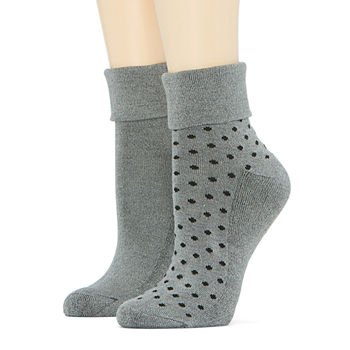 Mixit 2 Pair Turncuff Socks Womens