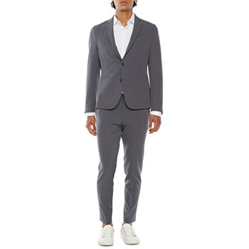 JF J.Ferrar 360 Washable Gray Stretch Super Slim Fit Suit Separates