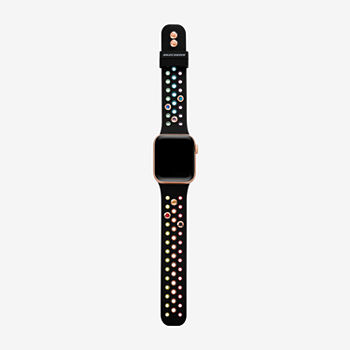 Skechers Apple Watch Compatible Unisex Adult Black Watch Band Srs6000