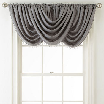 JCPenney Home Westfield Rod-Pocket/Back-Tab Waterfall Valance