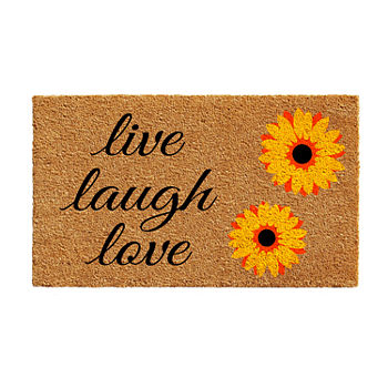 Calloway Mills Sunflower Live Laugh Love Rectangular Outdoor Doormat