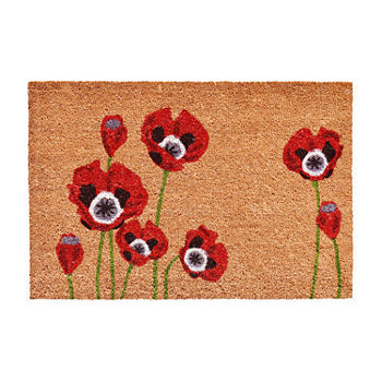 Calloway Mills Red Poppies Rectangular Outdoor Doormat