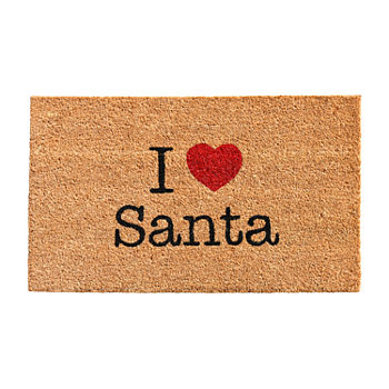 Calloway Mills Love Santa Rectangular Outdoor Doormat