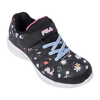 Fila Fantom 6 Strap Floral Little Girls Running Shoes