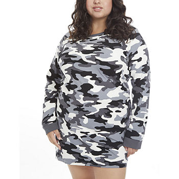 PSK Collective Long Sleeve Camouflage T-Shirt Dress