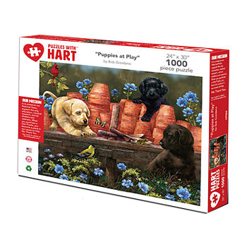Hart Puzzles Puppies At Play By Bob Giordano
