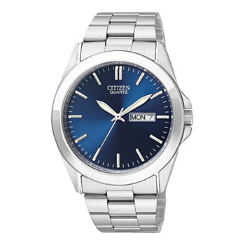 Citizen® Mens Blue Dial Stainless Steel Watch BF0580-57L