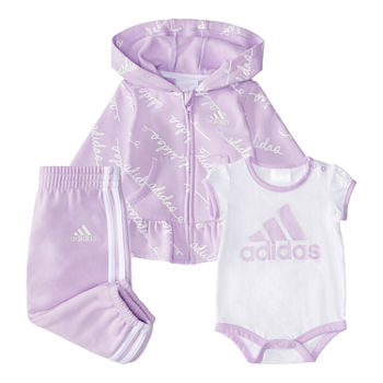 adidas Baby Girls 3-pc. Track Suit