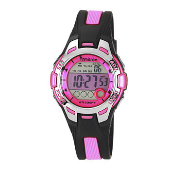 Armitron Pro Sport Womens Chronograph Multi-Function Digital Pink Strap Watch 45/7030pnkj
