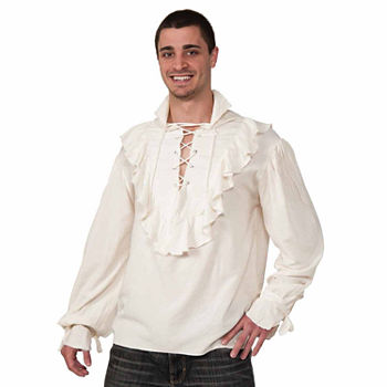Fancy White Pirate Shirt  Mens Costume