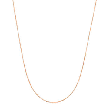 14K Gold Over Silver 23 Inch Semisolid Box Chain Necklace