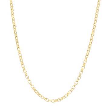 14K Gold Over Silver 22 Inch Semisolid Chain Necklace