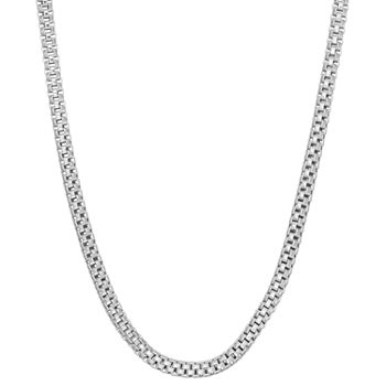 Sterling Silver 18 Inch Semisolid Chain Necklace