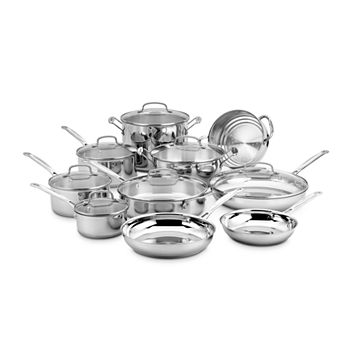 Cuisinart 17-pc. Stainless Steel Dishwasher Safe Cookware Set