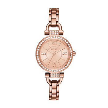 Relic By Fossil Womens Rose Goldtone Bracelet Watch Zr34415