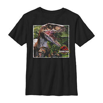 Little & Big Boys Crew Neck Jurassic World Short Sleeve Graphic T-Shirt