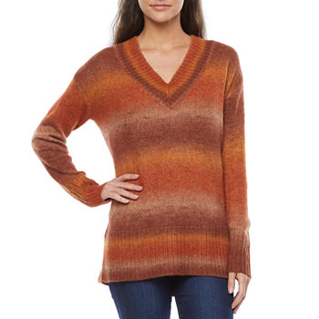 a.n.a Tall Womens V Neck Long Sleeve Pullover Sweater