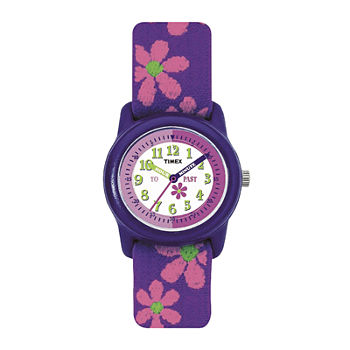 Timex® Easy Reader Kids Purple Fabric Strap Watch T890229J