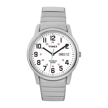 Timex® Easy Reader Mens Stainless Steel Expansion Strap Watch T2N0919J