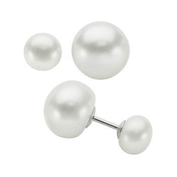 Cultured Freshwater Pearl Front-to-Back Earrings