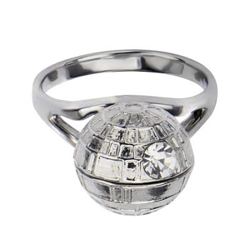 Star Wars® Stainless Steel 3D Death Star Ring