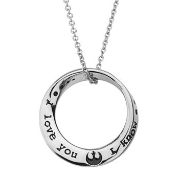 Star Wars® Stainless Steel Mobius Circle Pendant Necklace