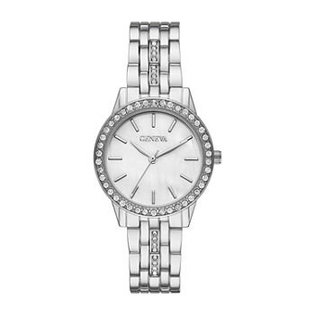 Geneva Ladies Womens Crystal Accent Silver Tone Bracelet Watch Fmdjm239