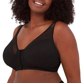 Leading Lady : Shimmer Support Back Lace Front-Closure Bra - 5530