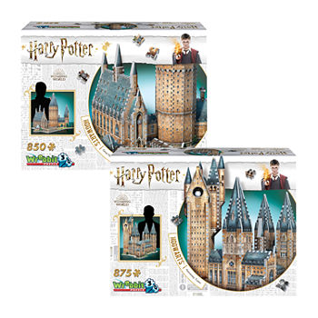 Wrebbit 3D - Harry Potter Hogwarts Castle 1725 Piece 3D Jigsaw Puzzle Collection Bundle: Includes Great Hall and Astronomy Tower
