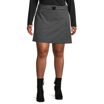 Worthington Womens A-Line Skirt-Plus