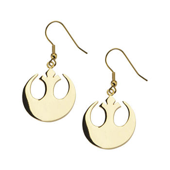 Star Wars® Gold Ion-Plated Stainless Steel Rebel Alliance Symbol Earrings