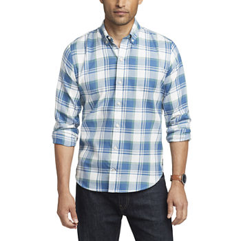 IZOD Big and Tall Saltwater Mens Long Sleeve Button-Down Shirt