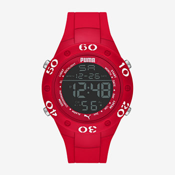 Puma Mens Digital Red Strap Watch P6037